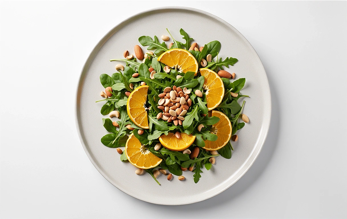 Mindful nutrition with fresh vegetables and fruits